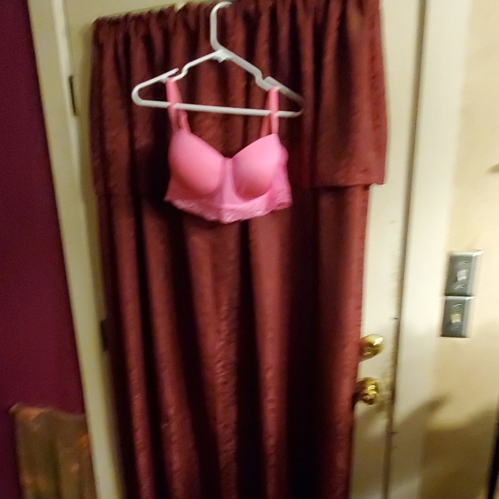 5 hook 40D pink lace bra